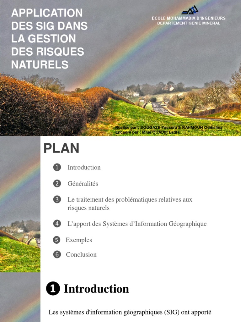 Application Des Sig Dans La Gestion Des Risques Naturels | PDF ...