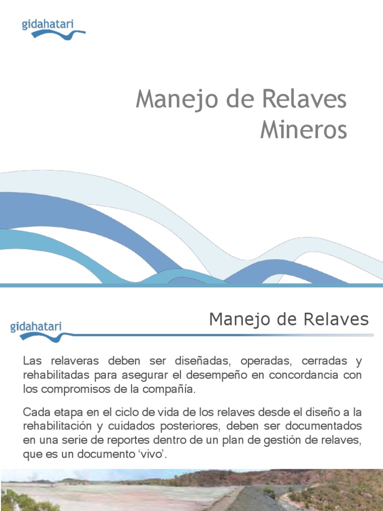 Gestion-De-Relaves-Mineros PDF | PDF | Minería | Agua