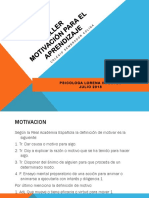 Taller Motivacion para El Aprendizaje