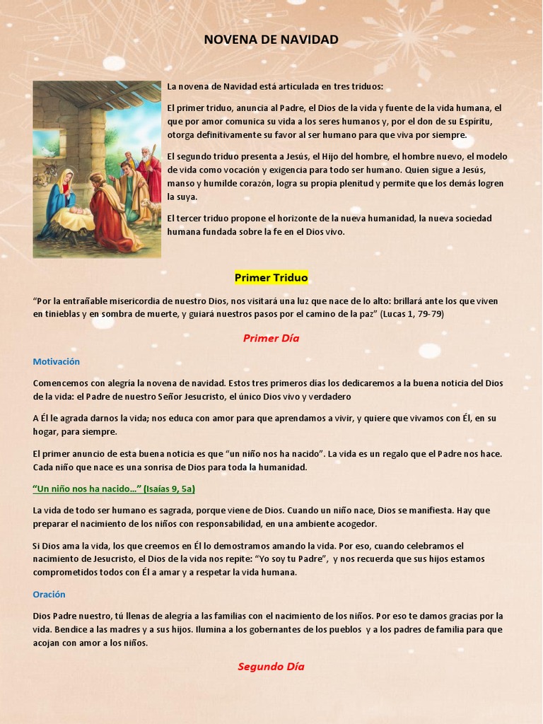 Novena de Navidad | PDF | Cristo (título) | María, madre de Jesús