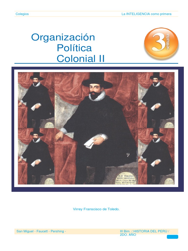 Sem 3 Organización Política Colonial Ii Pdf Perú Imperio Español