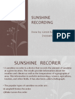SUNSHINE RECORDING DEVICES