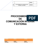 Proc. Comunicacion Interna y Externa