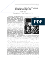 Citizens Sportsmen Fútbol and Politics in Century XX Chile - Reseña