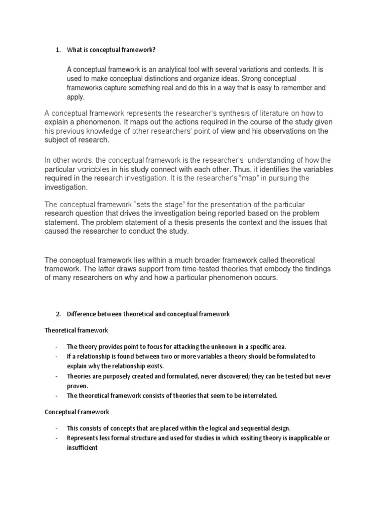 What Is Conceptual Framework | PDF