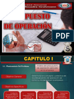Cahuapaza Presupuesto de Operacion