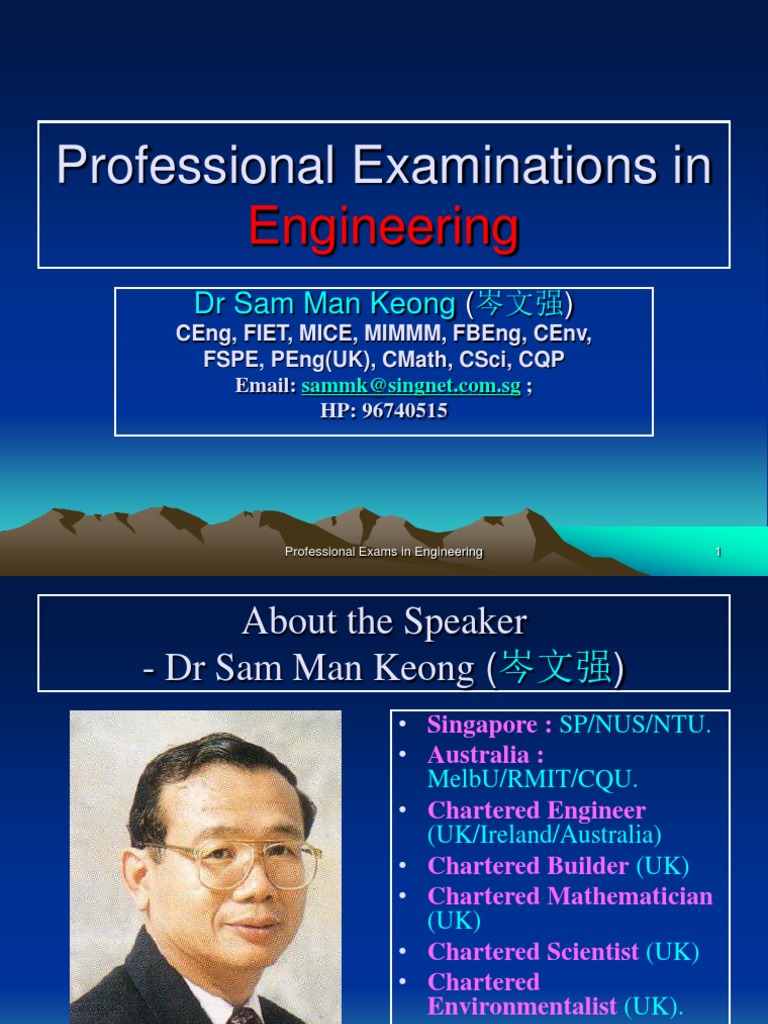 Professional Engineering Exams Overview | PDF | Engineer | Test ...