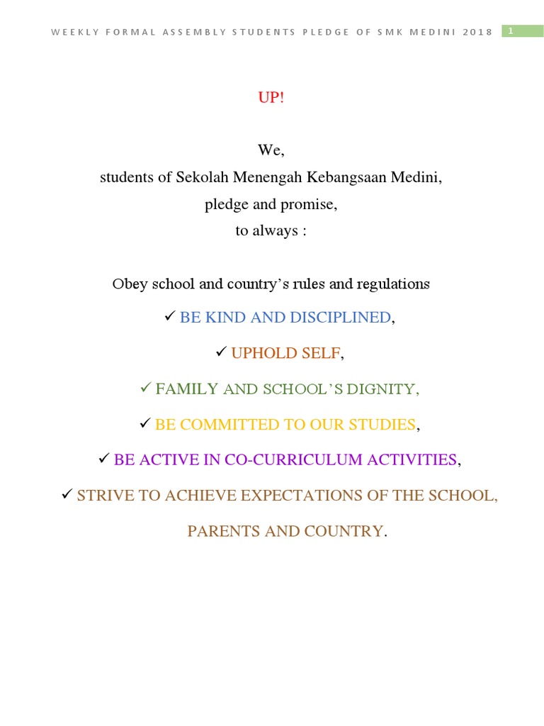 Ikrar Pelajar English Pdf