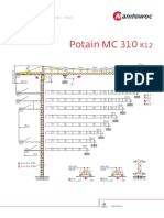 MC 310 K12 Potain mast reactions