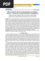 Effects of Inquiry-Based Learning Strategies On Chemistry Students' Conceptions in Chemical Kinetics and Equilibrium