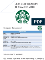 Starbucks Corporation Swot Analysis 2018