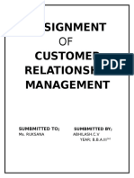 Assignment on CRM relationship management