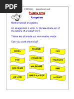 Maths Puzzle 04 Anagrams PDF