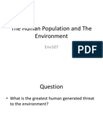 The Human Population and The Environment