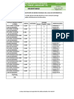 Acta de Entrega Recepción de Bienes Muebles Del Aula de Informática