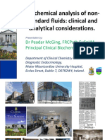 Peadar Mcging Biochemical Analysis of Non Standard Fluids Clinical and Analytical Considerations