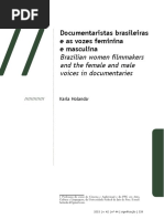 HOLANDA, Karla. Documentaristas brasileiras e as vozes feminina e masculina