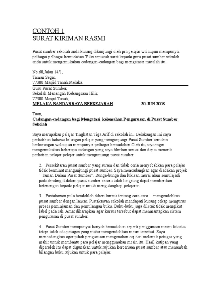 Surat Rasmi 11111 Pdf