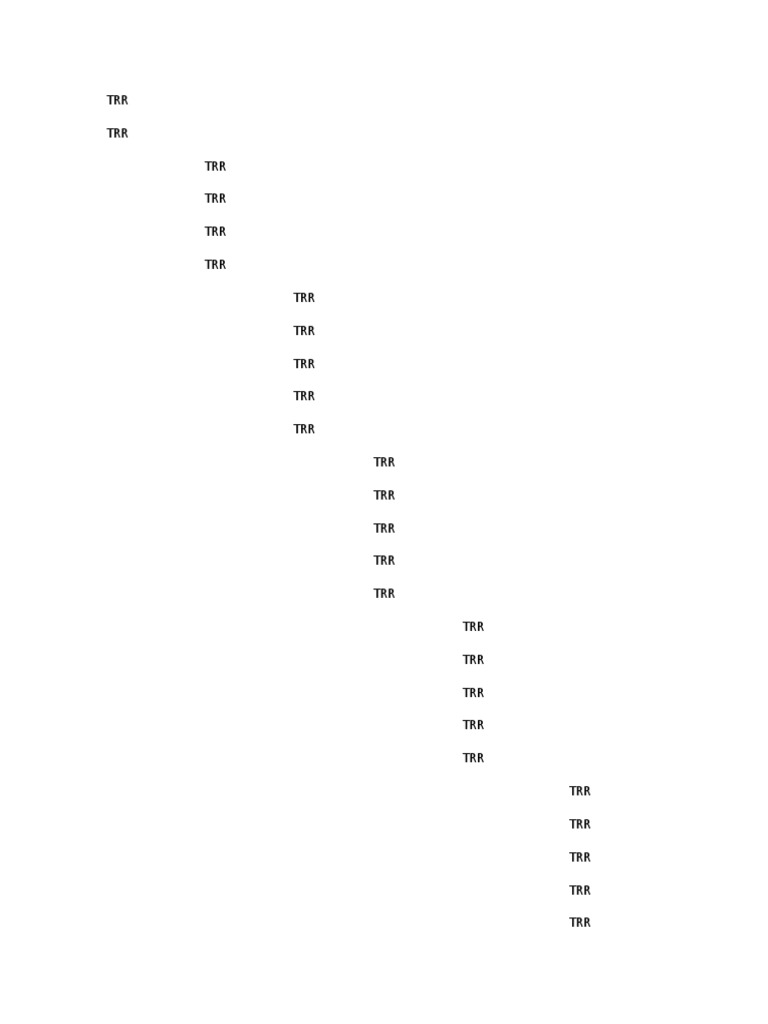 TRR Document Overview | PDF