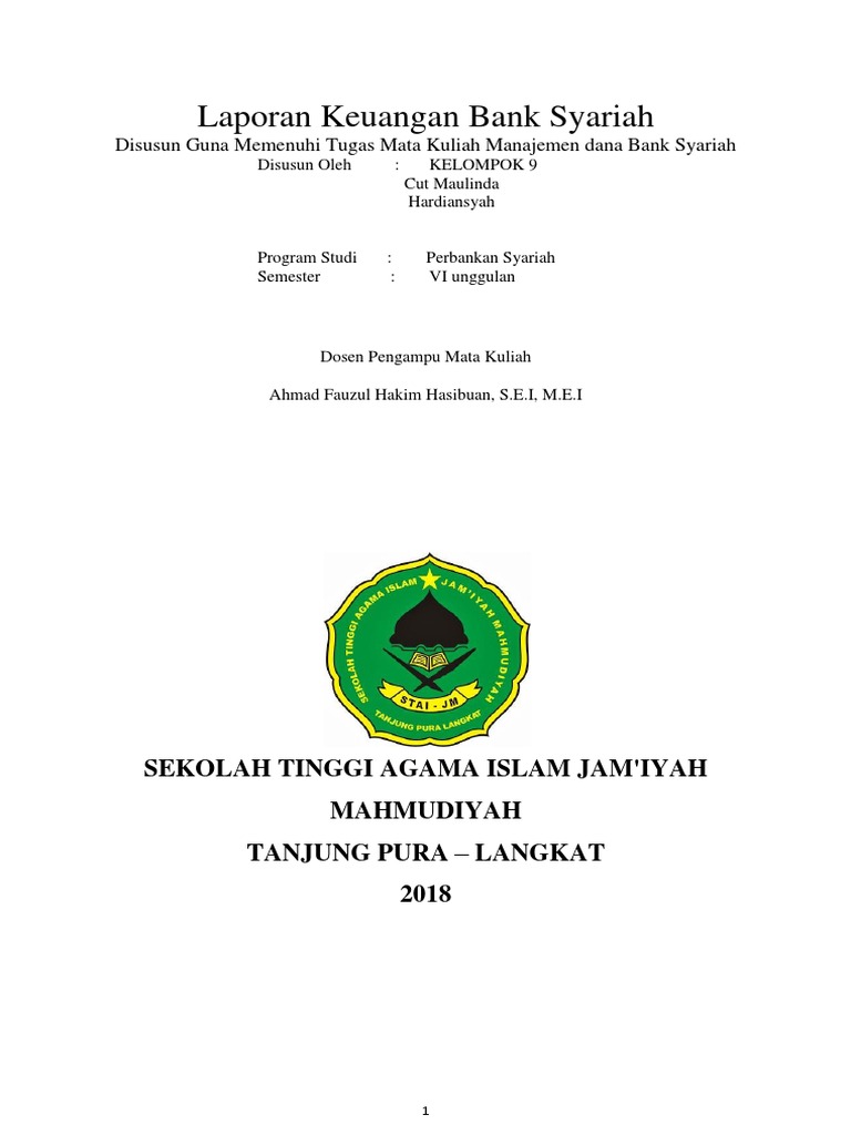Laporan Keuangan Bank Syariah