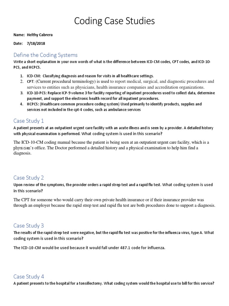 Coding Systems Explained with Case Studies | PDF | Finance & Money ...