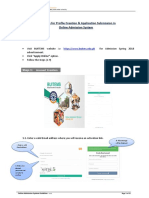 Step-1:: Guidelines For Profile Creation & Application Submission in Online Admission System