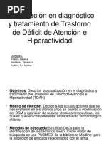 DIAGNOSTICO PARA TRATAMIENTO DE TRASTORNO DE DÉFICIT DE ATENCION E HIPERACTIVIDADA