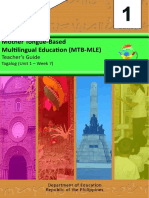 Mother Tongue-Based Multilingual Education (MTB-MLE) : Teacher's Guide