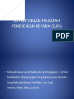 Kepentingan Falsafah Pendidikan Kepada Guru