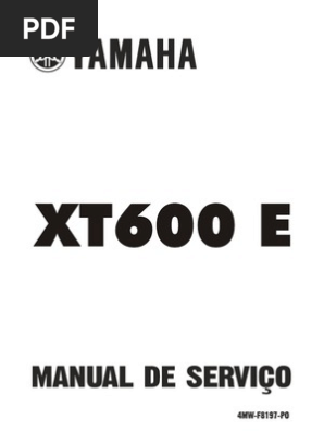 Yamaha Xt 600 Manual