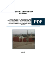 Memoria Descriptiva General - Octubre 2015