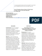 Conocimiento y Uso de Metodos Anticonceptivos Por La Poblacion Femenina de Una Zona de Salud