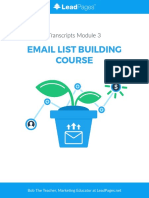 Email List Building Course: Transcripts Module 3