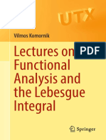 (Universitext) Vilmos Komornik (Auth.) - Lectures On Functional Analysis and The Lebesgue Integral-Springer (2016) PDF