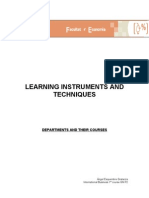Learning Instruments and Techniques: Departments and Their Courses