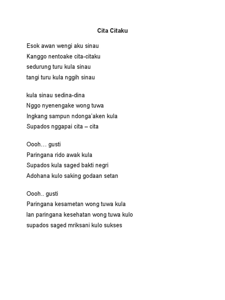 Geguritan Bahasa Jawa Geguritan Corona Karya Siswa Mts Negeri 6 Bantul Kantor.