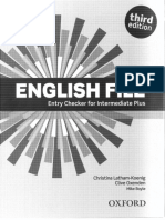 English File Intermediate Plus 3e Entry Cheker PDF