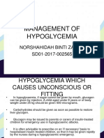 Management of Hypoglycemia
