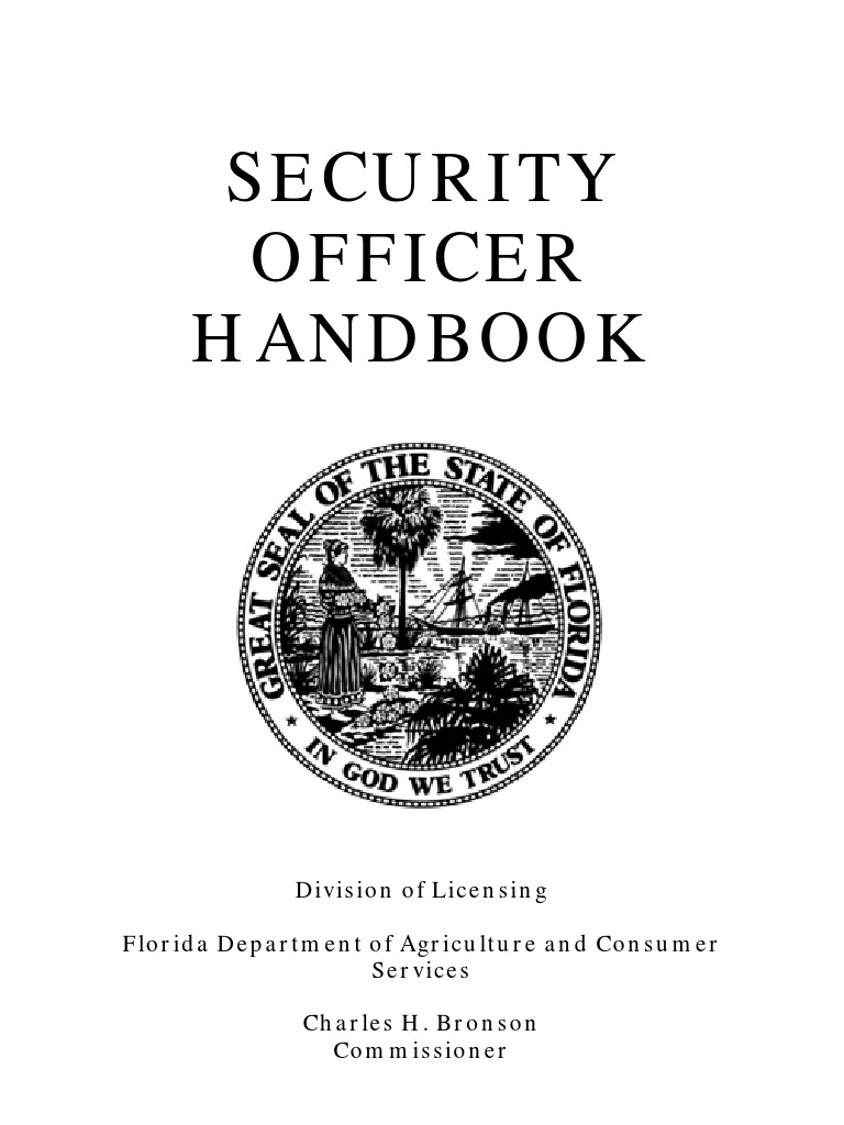 Florida Security Officer Handbook | PDF | Security Guard | Police Officer