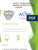 ASME Manipal Chapter Introduction