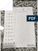 Multiplication Answer Key