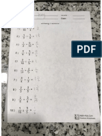 Dividing Fractions Answer Key