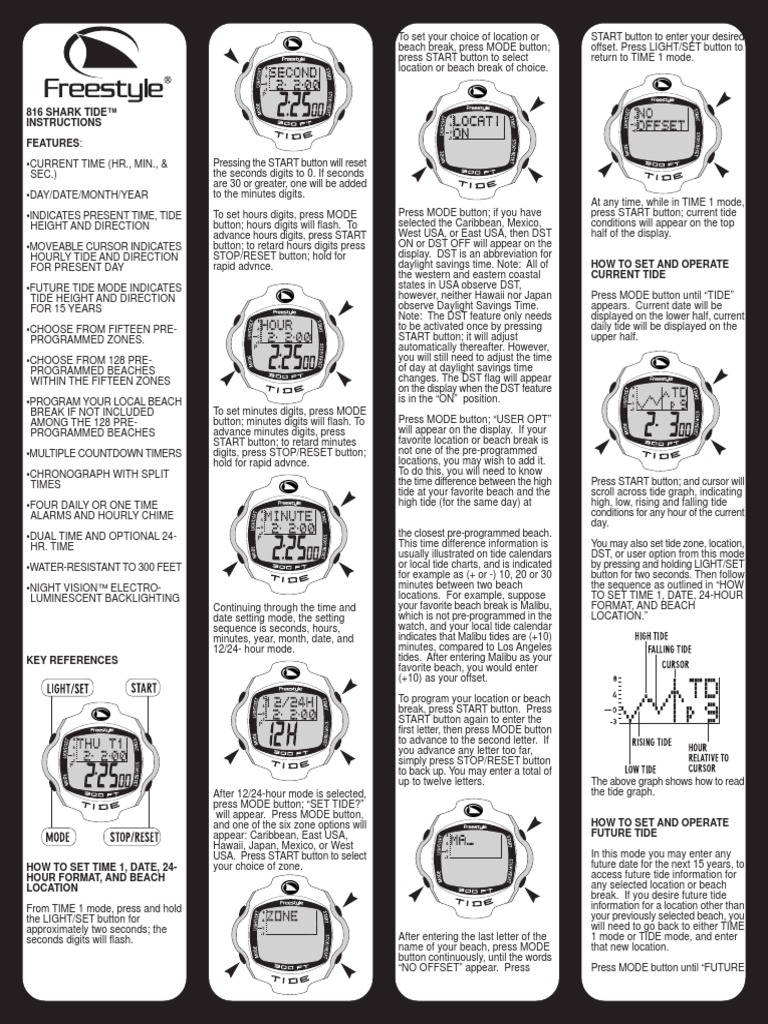 816 Shark Tide™ Instructions Features:: More User Manuals On | PDF 