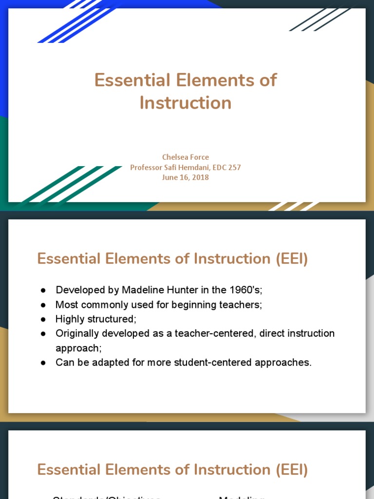 EEI Lesson Plan Framework Overview | PDF | Teachers | Lesson Plan