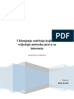 Uklanjanje Sadržaja Kojim Se Vrijeđaju Autorska Prava Sa Interneta Autorsko Pravo