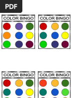 Color Bingo Cards and Worksheet