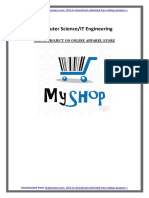 CSE-IT PHP MYSQL Project On Online Apparel Store - PDF Report With Source Code