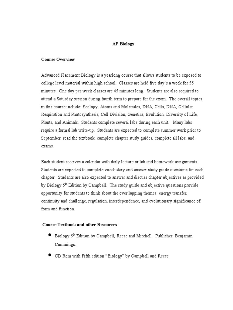 Campbell Study Guide Questions