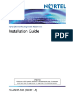 Installation Guide: Nortel Ethernet Routing Switch 4500 Series