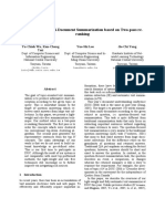 Light-Weight Multi-Document Summarization Based On Two-Pass Re-Ranking